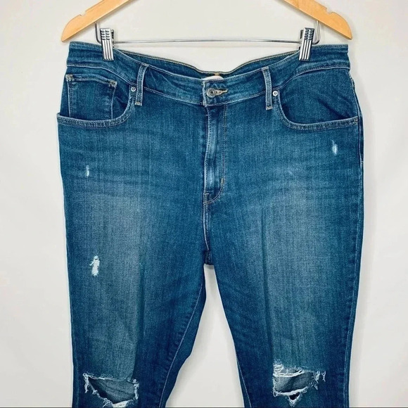 Levi’s 721 High Rise Skinny Destroyed Jeans Size 34 - Picture 7 of 12